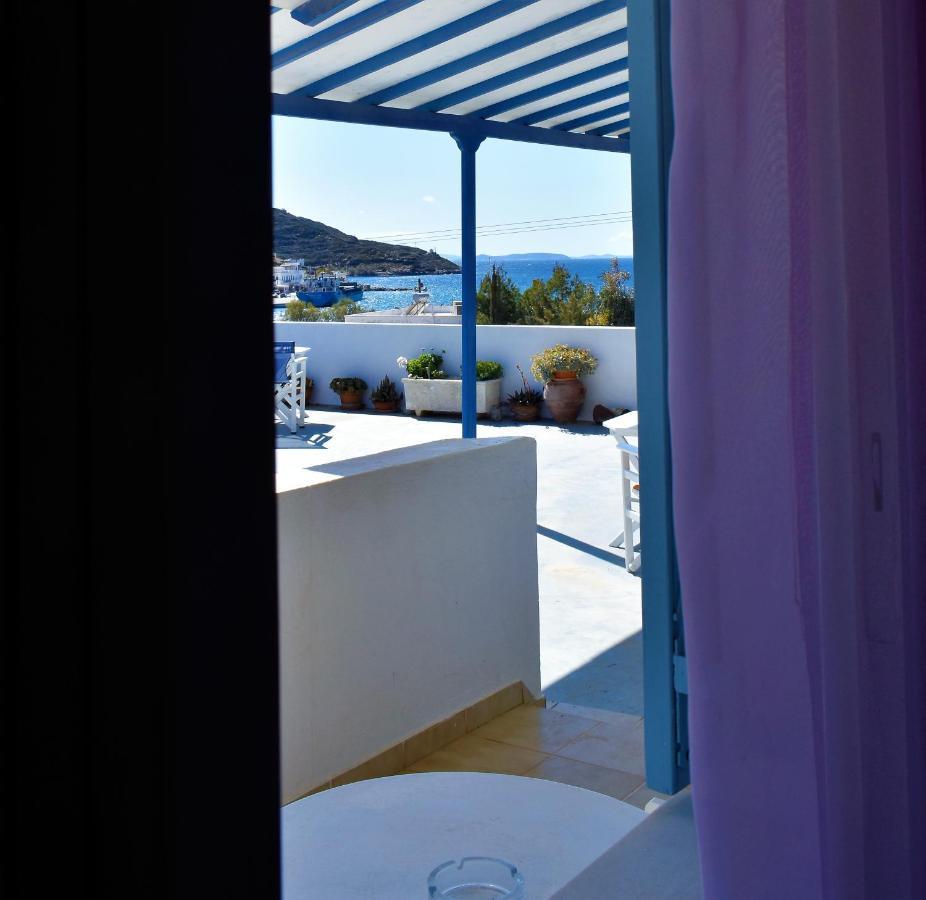 Angeliki Pension Katapola Bagian luar foto